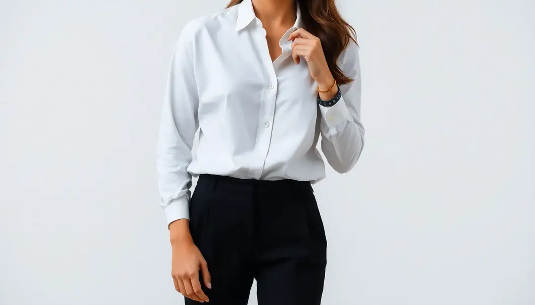 A minimalist wardrobe featuring neutral-toned, high-quality garments.