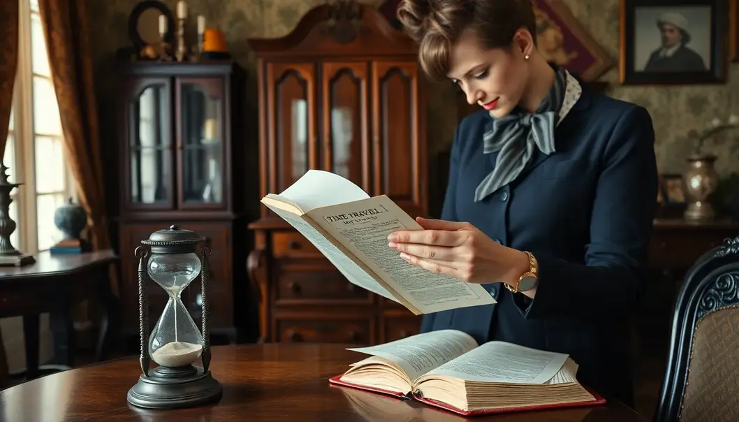 A fashionista engrossed in a gothic novel.